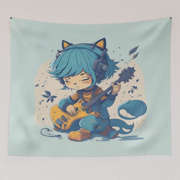Item preview, Cat Guitarist designed and sold by mrbenzero.