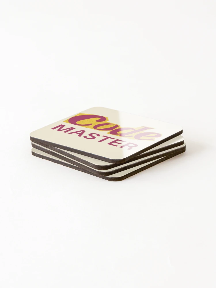 Thumbnail 4 of 5, Coasters (Set of 4), code master - programming merch designed and sold by TheCodeChic.