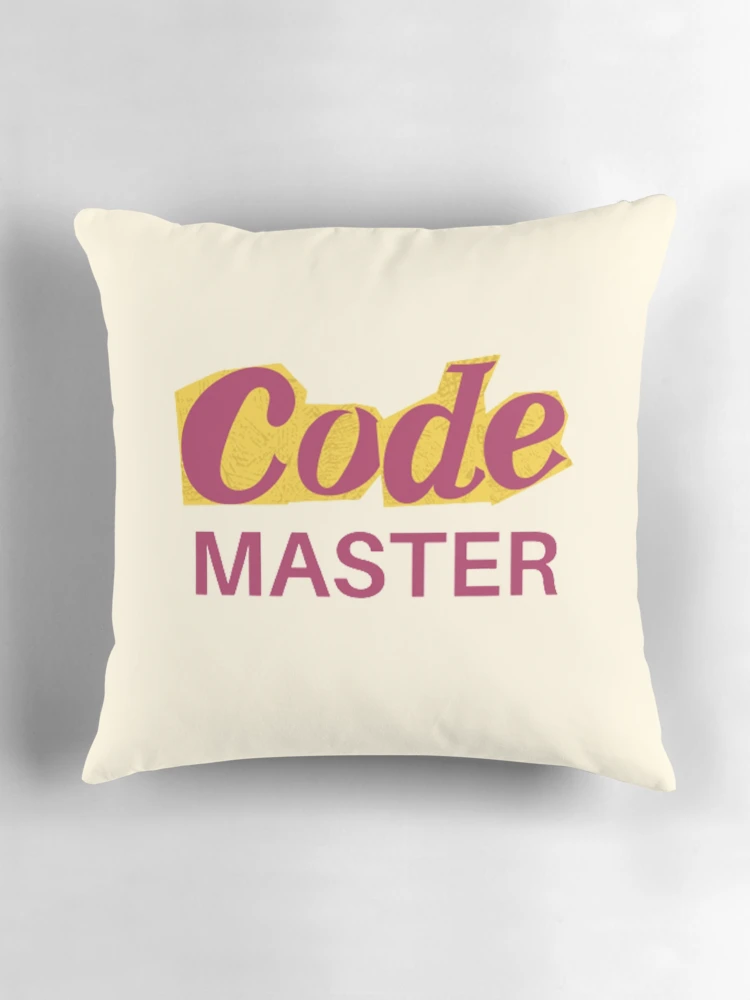 Thumbnail 3 of 4, Pillow, code master - programming merch designed and sold by TheCodeChic.