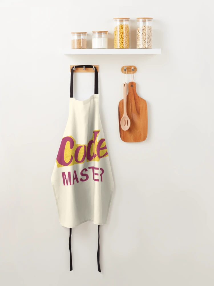 Thumbnail 4 of 6, Apron, code master - programming merch designed and sold by TheCodeChic.