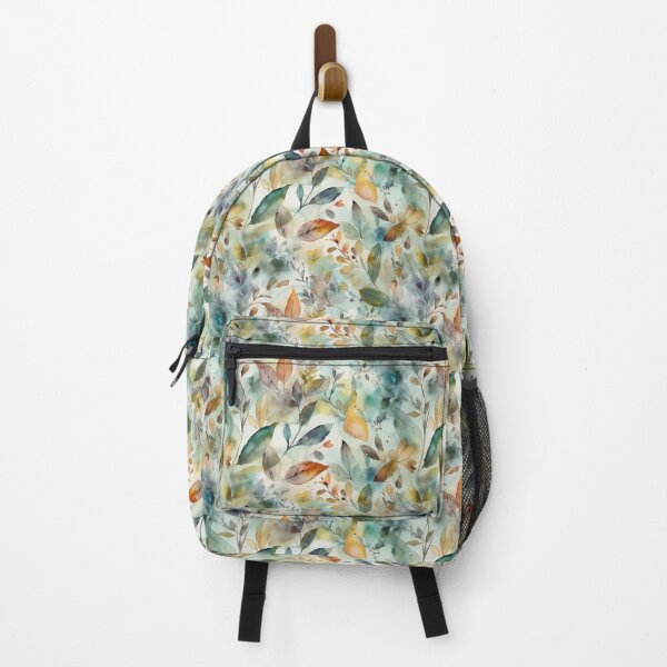 Item preview, Earthy Watercolor Leaves Pattern in Fall Colors - Seamless Design with Mysterious Backdrops designed and sold by stateofhuman.