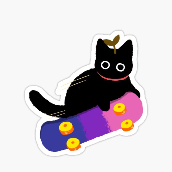 Item preview, Lilcat Skating Bisexual  designed and sold by fruitblush.