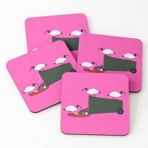 Item preview, Bin Chickens Eating Lunch on Pink designed and sold by Digitaldingo.