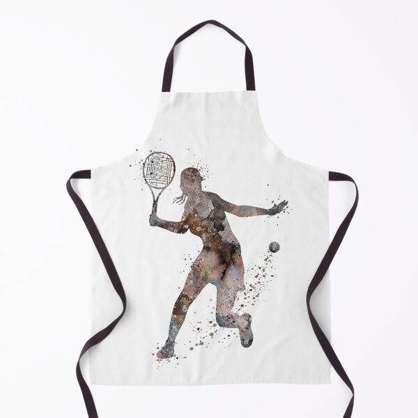 Item preview, Girl Tennis Player Forehand Shot Watercolor designed and sold by LotusGifts.