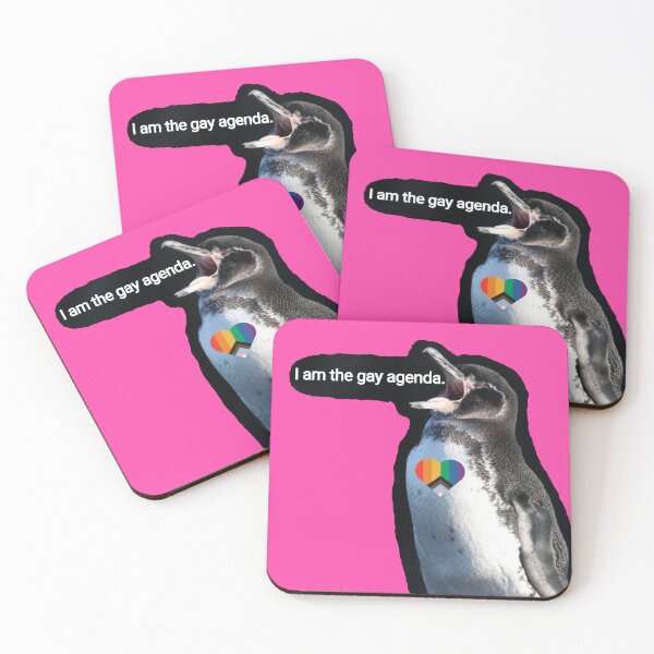 Artikelvorschau, Fuchsia #FC46AA Galapagos Penguin screams I am the gay agenda entworfen und verkauft von SBPenguins.