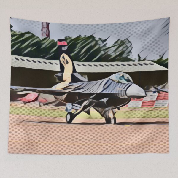 Item preview, Turkish F-16 Taxi In Pointillism designed and sold by Fearless-Fox.