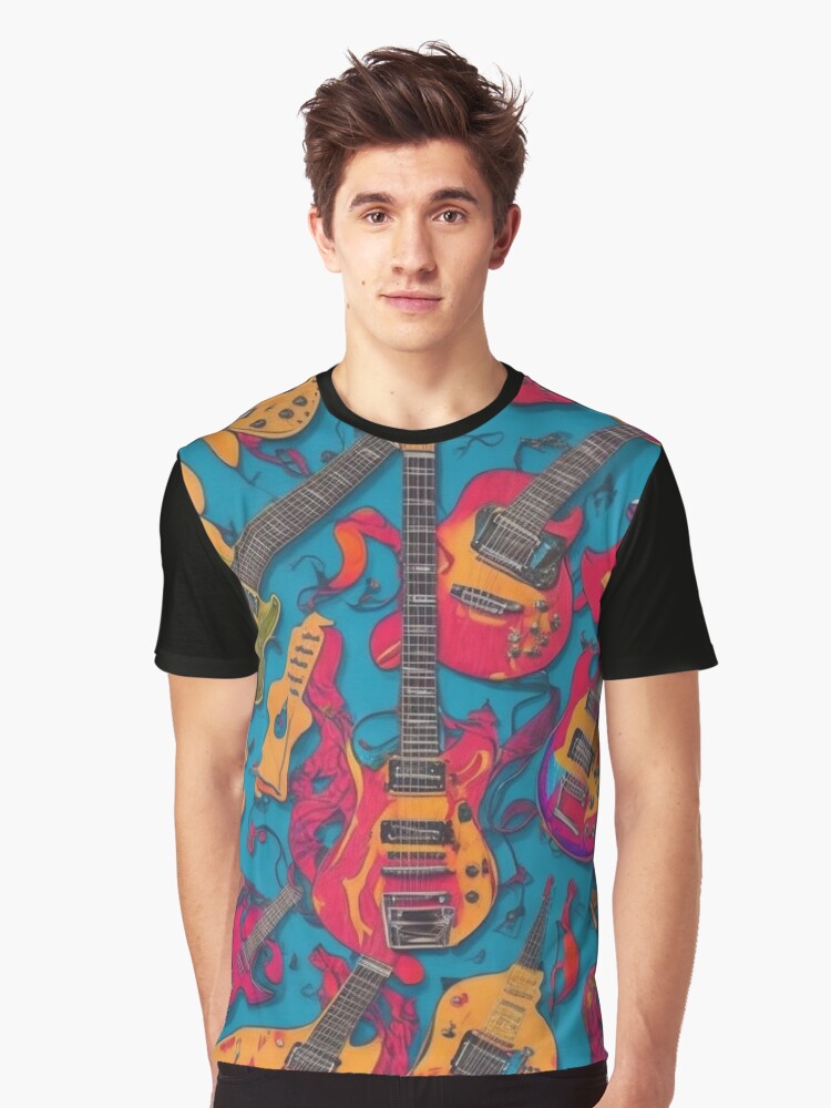 guitar pattern shirt