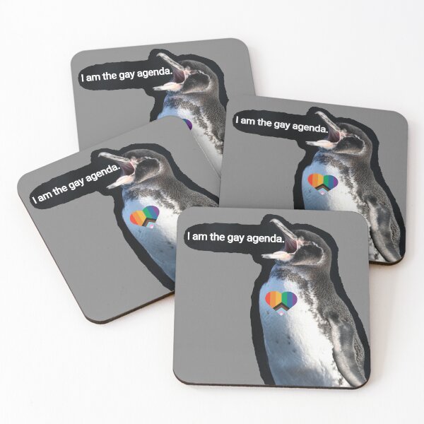 Artikelvorschau, Grey #808080 Galapagos Penguin screams I am the gay agenda entworfen und verkauft von SBPenguins.