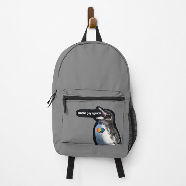 Item preview, Grey #808080 Galapagos Penguin screams I am the gay agenda designed and sold by SBPenguins.