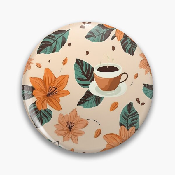 Item preview, Coffee Cup & Orange Lilies Pattern - Nature-inspired designed and sold by GiveMeMood.
