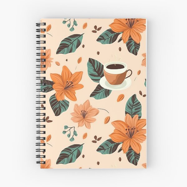 Item preview, Coffee Cup & Orange Lilies Pattern - Nature-inspired designed and sold by GiveMeMood.