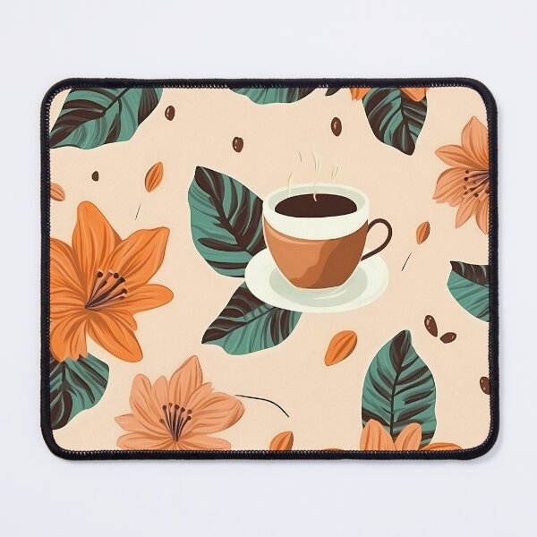 Item preview, Coffee Cup & Orange Lilies Pattern - Nature-inspired designed and sold by GiveMeMood.
