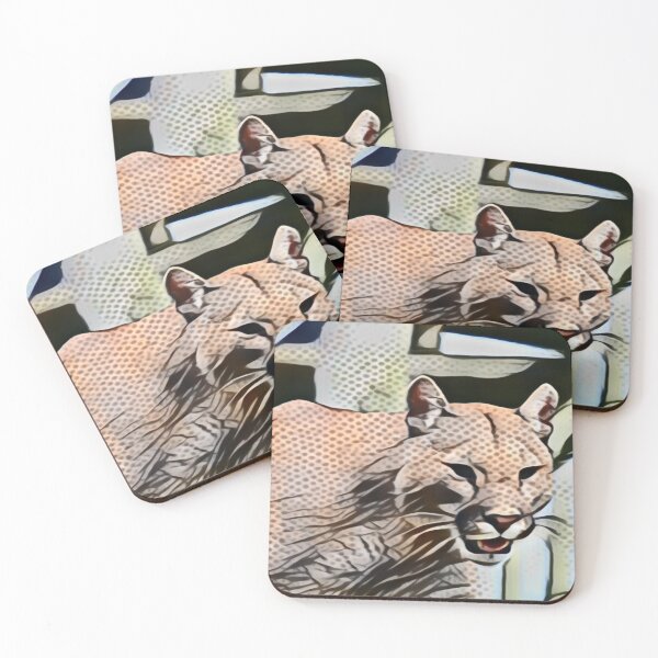Item preview, Cougar Prowl In Pointillism designed and sold by Fearless-Fox.