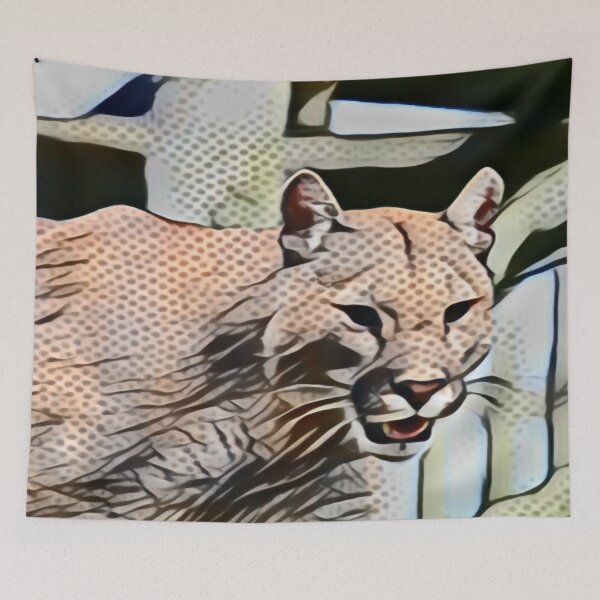 Item preview, Cougar Prowl In Pointillism designed and sold by Fearless-Fox.