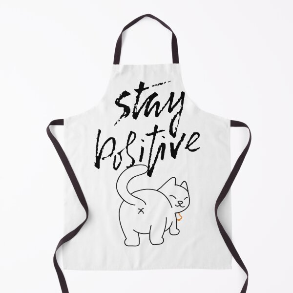 Item preview, stay positive funny cute cat  designed and sold by DESIGNIRIS.