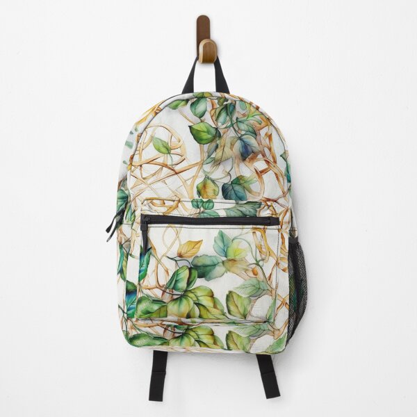 Item preview, Golden Ivy over Ivory - Luxurious Watercolor Pattern Inspired by Celtic Knotwork designed and sold by stateofhuman.