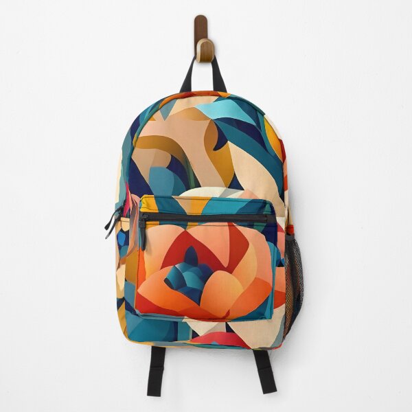 Item preview, Bold and bright flowers in a cubism style designed and sold by Nosy is Everything.