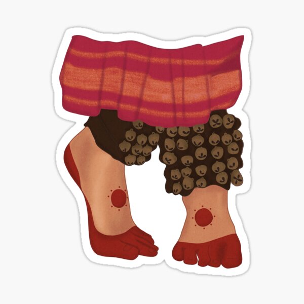 Item preview, Bharathanatyam dancers feet, Indian classical dance designed and sold by Harini Patnam.