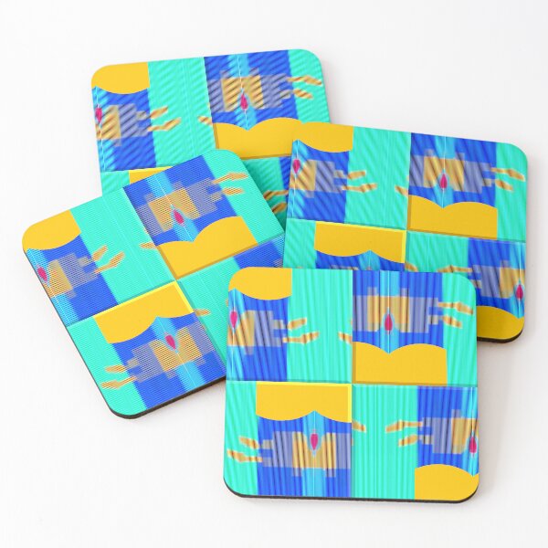 Item preview, Vibrant music abstract minimalist guitar exotic summer blue - sunny gift for guitarists musicians and minimalist music and guitar lover designed and sold by Ralek.