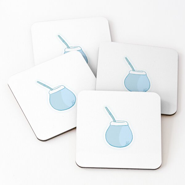 Item preview, Yerba Mate Blueprint | Gourd and Bombilla in Blue Pattern designed and sold by stuffbyjdohde.