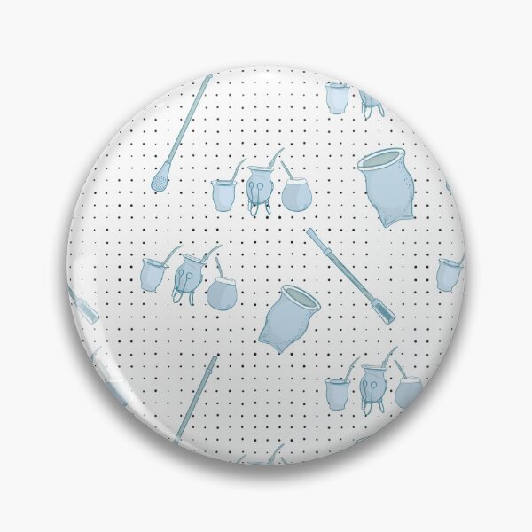Item preview, Yerba Mate Blueprint | Gourd and Bombilla in Blue Pattern designed and sold by stuffbyjdohde.