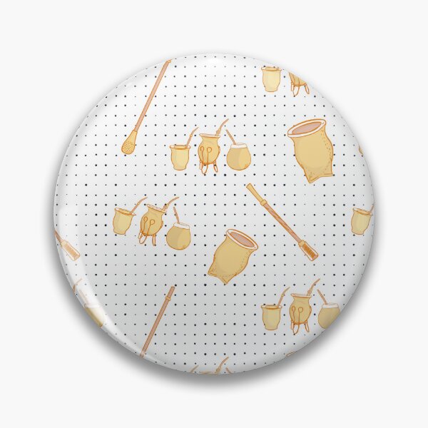 Item preview, Yerba Mate Blueprint | Gourd and Bombilla in Yellow Pattern designed and sold by stuffbyjdohde.
