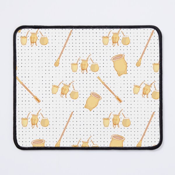 Item preview, Yerba Mate Blueprint | Gourd and Bombilla in Yellow Pattern designed and sold by stuffbyjdohde.