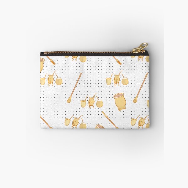 Item preview, Yerba Mate Blueprint | Gourd and Bombilla in Yellow Pattern designed and sold by stuffbyjdohde.