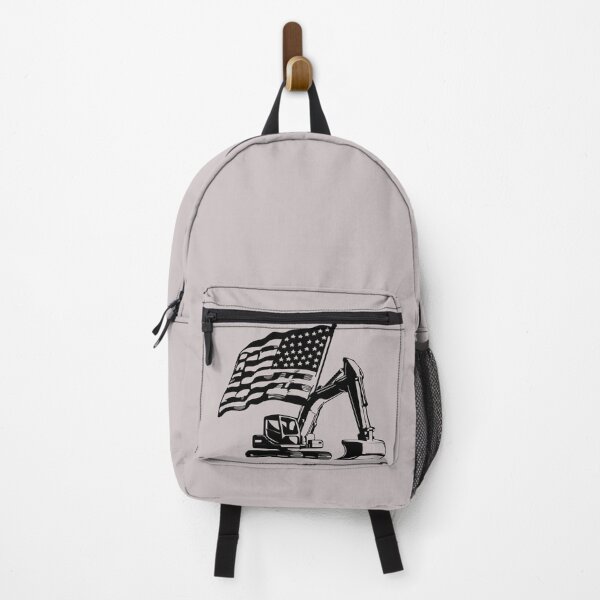Item preview, Excavator Dad and Grandpa Heavy Equipment Operator American Flag Black and White designed and sold by Schka.