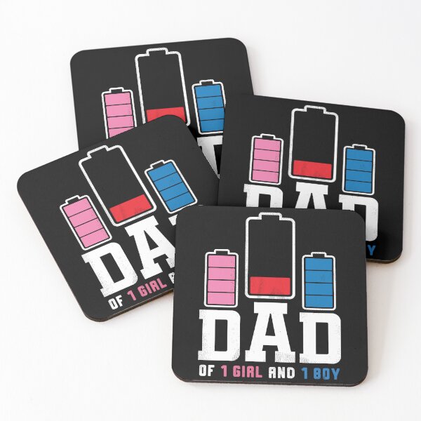 Item preview, Dad of 1 Girl and 1 Boy Funny Men Father's Day Low Battery Gift designed and sold by JUSTBEELEGANT.