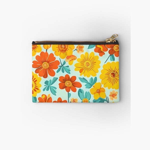 Item preview, Orange and yellow summer flowers designed and sold by Nosy is Everything.