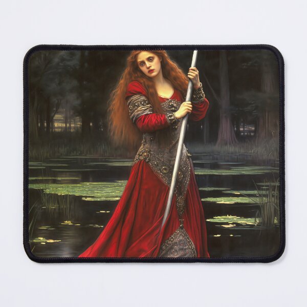 Item preview, Pre-Raphaelite woman in red designed and sold by Paul Fleet.
