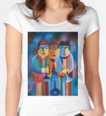 THREE MUSICIANS Women's Fitted Scoop T-Shirt