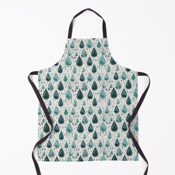 Item preview, Rain Drops in Shades of Blue and Green, AI Generated designed and sold by drawerwalker.