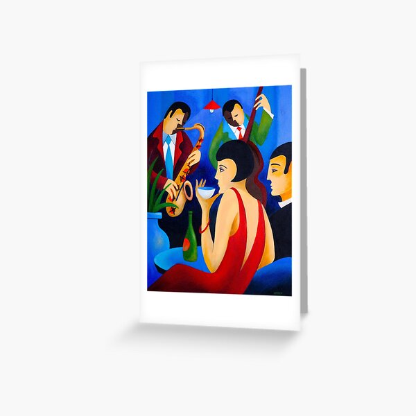 NIGHT AT THE CLUB Greeting Card