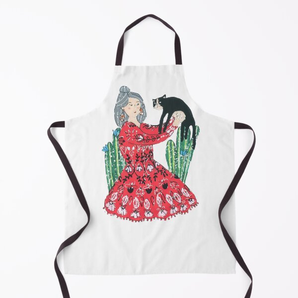 Item preview, Girl, Cat and Cactuses designed and sold by gwenethzeis.