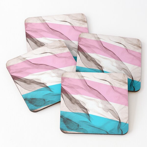 Item preview, Transgender Flag Art Print - Soft Brushstrokes, Muted Colors designed and sold by stateofhuman.