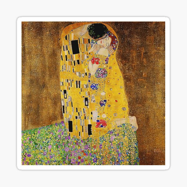 Der Kuss The Kiss By Gustav Klimt Liebespaar The Lovers Sticker