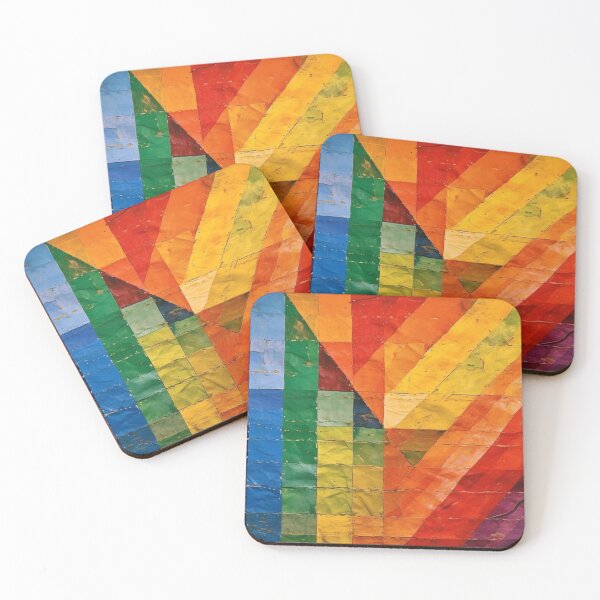 Item preview, Recycled-Inspired Colorful Patchwork Mosaic - Vibrant Abstract Digital Art designed and sold by stateofhuman.