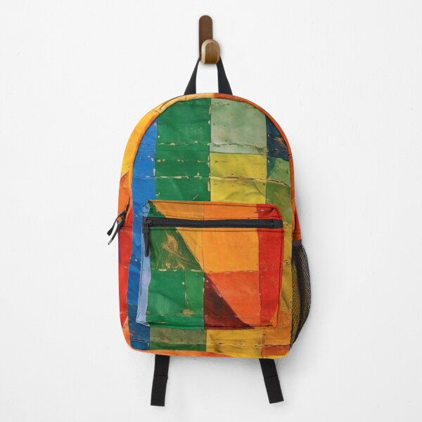 Item preview, Recycled-Inspired Colorful Patchwork Mosaic - Vibrant Abstract Digital Art designed and sold by stateofhuman.