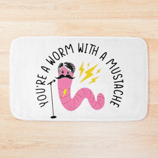 Item preview, You're a worm with a mustache designed and sold by MinimalVibes.