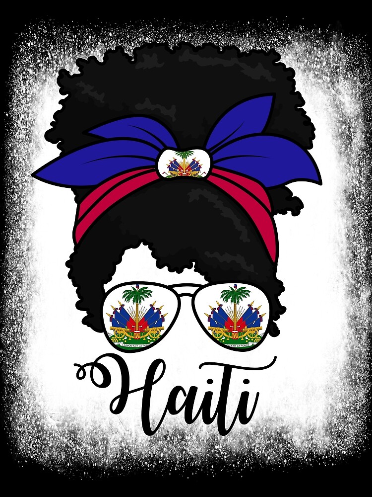 Thumbnail 3 von 3, Tuch, Haiti Messy Bun Women's Proud Haitian Girls Haiti Gear designt und verkauft von DynamicDesign.