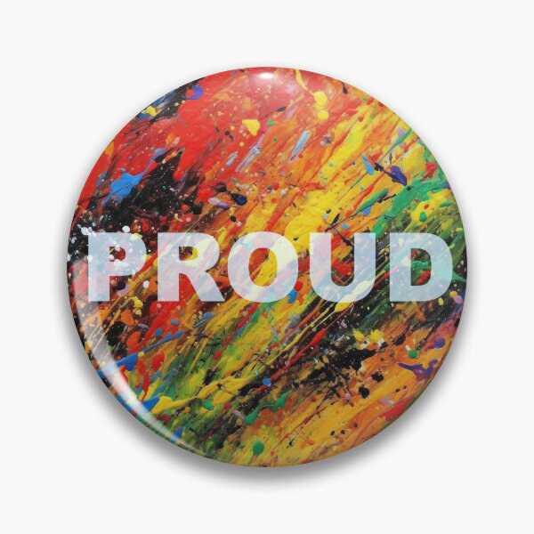 Item preview, "Proud" in Vibrant Gay Pride Colors - Inspirational Digital Art Print designed and sold by stateofhuman.