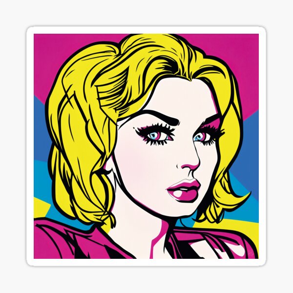 blond Lady - Pop Art Serie Sticker