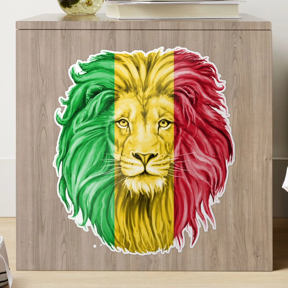 drapeau Normand avec Lions - 4 stickers - 9.5 x 6.3 cm -  Sticker/autocollant