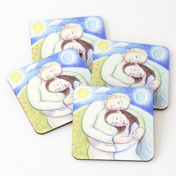 Item preview, Hugging Couple designed and sold by wildwisebeauty.