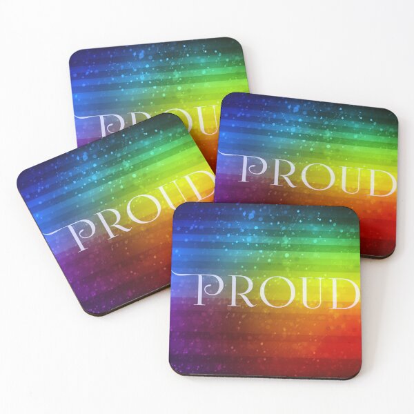 Item preview, "Proud" Abstract Pride Flag Design - Luminous Digital Art Print designed and sold by stateofhuman.