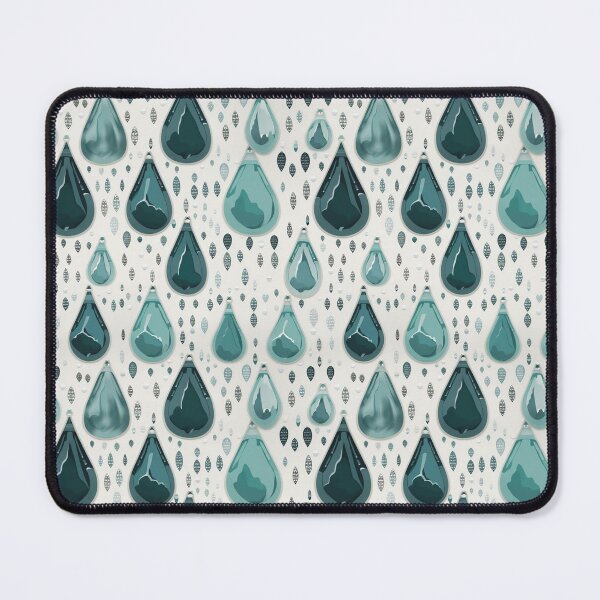 Item preview, Rain Drops in Shades of Blue and Green, AI Generated designed and sold by drawerwalker.