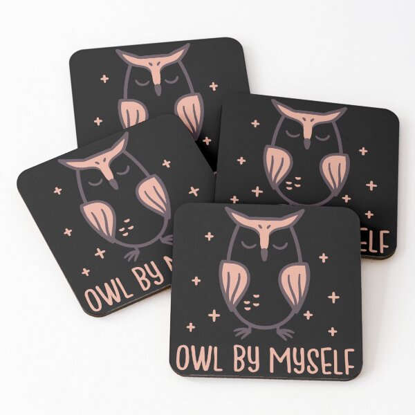 Item preview, Cute Owl By Myself with Sparkle Design designed and sold by TheBeesForYou.