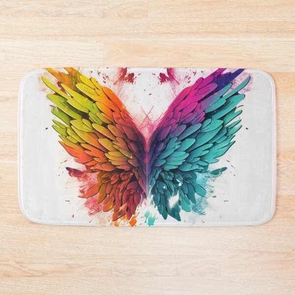 Item preview, Abstract Unity Pride Wings - Colorful and Symmetrical Digital Art Print designed and sold by stateofhuman.